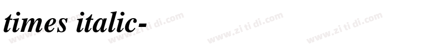 times italic字体转换